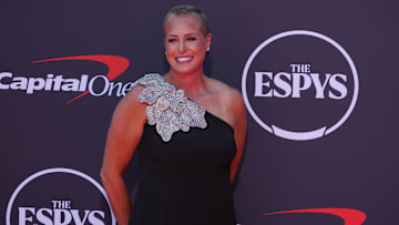 Penn State women's volleyball head coach Katie Schumacher-Cawley at the 2025 'ESPYS'