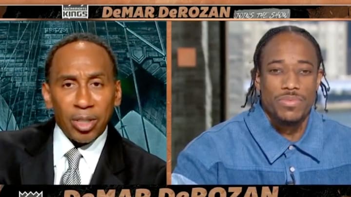 Smith discusses with DeRozan about the 2018-19 Toronto Raptors on ESPN's "First Take."