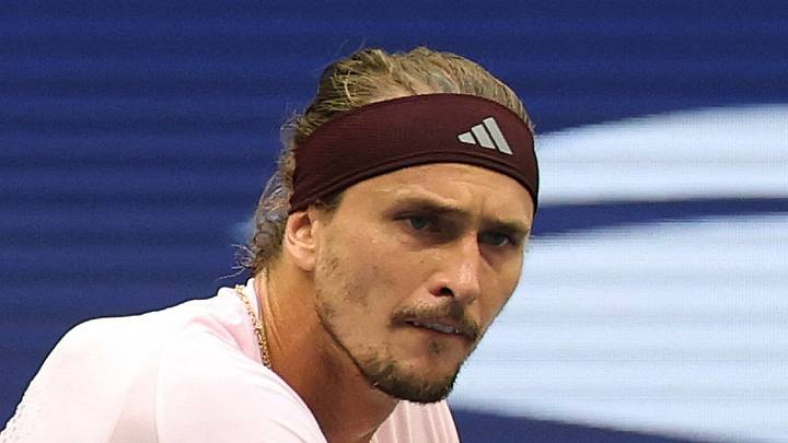 Alexander Zverev in action during his men's singles final at the US Open