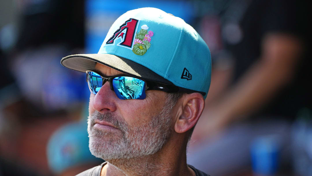 Diamondbacks manager Torey Lovullo walks the dugout during a spring training game in Surprise on Feb. 24, 2026.