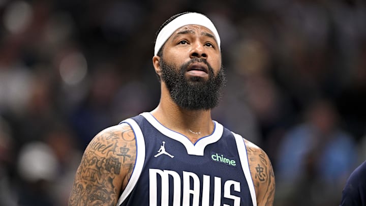Dallas Mavericks forward Markieff Morris looks on during the second half against the Washington Wizards.