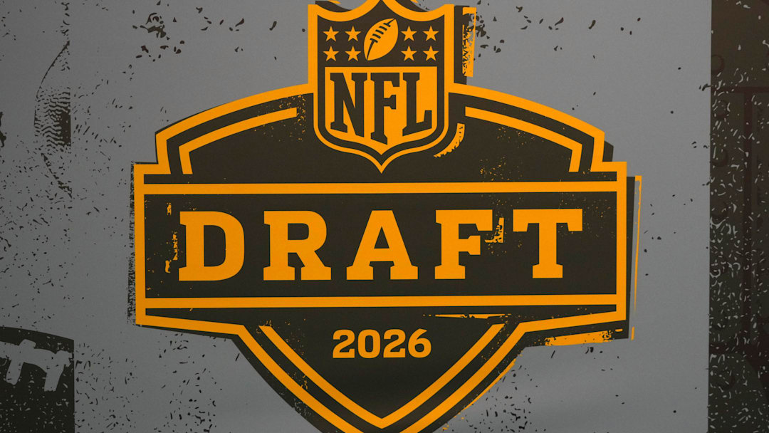 The 2026 NFL Draft logo at the Super Bowl LX The 2026 NFL Draft logo at the Super Bowl LX