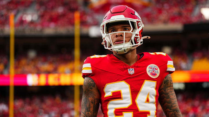 Skyy Moore of the Kansas City Chiefs