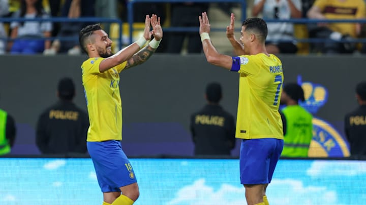 Alex Telles e Cristiano Ronaldo