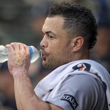 New York Yankees slugger Giancarlo Stanton wasn't in the lineup Sunday, but was used as a pinch-hitter