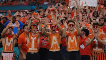 Aug 31, 2025; Miami Gardens, Florida, USA;Miami Hurricanes head coach Mario Cristobal before the game at Hard Rock Stadium. Mandatory Credit: Sam Navarro-Imagn Images