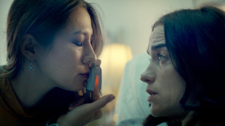 REVIVAL -- Bloodlines Episode 106 -- Pictured in this screengrab: (l-r) Katharine King So as May Tao, Melanie Scrofano as Dana Cypress -- (Photo by: Lavivier Productions/SYFY)