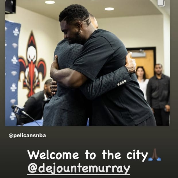 Zion Williamson's Instagram Story