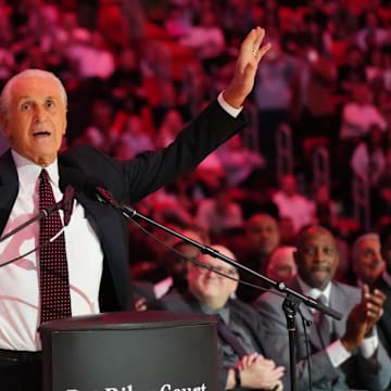 Pat Riley, who turns 80, on March 20, is facing criticism with the Miami Heat embarked upon their longest losing streak in 17 years. ESPN's Kendrick Perkins called for him to be judged and move on on Wednesday's 'NBA Today.'