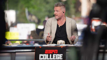 Sep 16, 2023; Boulder, Colorado, USA; Pat McAfee on the set of ESPN College GameDay.