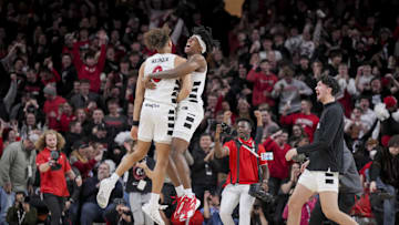 Jan 16, 2024; Cincinnati, Ohio, USA;  Cincinnati Bearcats guard Dan Skillings Jr., left, celebrates