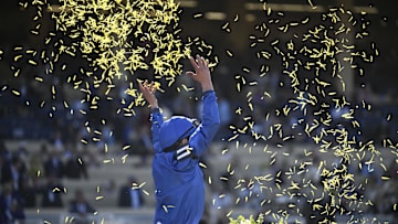 Nov 2, 2024; Del Mar, CA, USA; William Buick celebrates after winning the Turf race aboard Rebel’s Romance during the 2024 Breeders' Cup Championship at Del Mar Thoroughbred Club. 