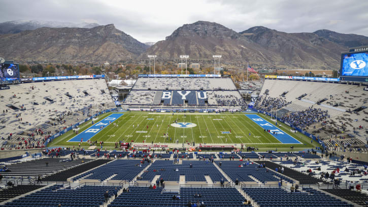 Nov 18, 2023; Provo, Utah, USA; A general view of LaVell Edwards Stadium before the game between the