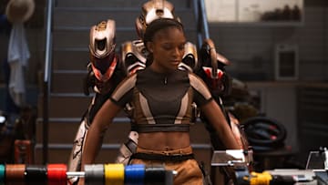 Ironheart/Riri Williams (Dominique Thorne) in Marvel Television's IRONHEART, exclusively on Disney+. Photo by Jalen Marlowe. © 2025 MARVEL. All Rights Reserved.