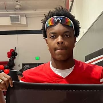 Five-star athlete Brandon Arrington after winning Gatorade Track Athlete of the Year in 2025 as a sophomore