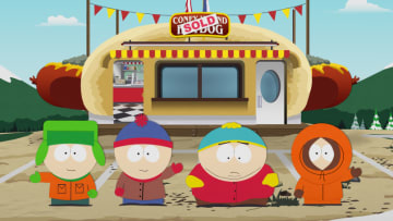 South Park The Streaming Wars : Cartman locks horns with his mom in a battle of wills, while an epic conflict unfolds and threatens South Park’s very existence. Paramount+ exclusive event, SOUTH PARK THE STREAMING WARS streaming on Paramount+. Photo: MTV Entertainment Studios(C) 2021 Viacom International Inc. All Rights Reserved.