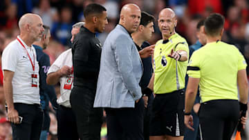 Match referee Anthony Taylor (second from right to left) notified both managers about the incident.
