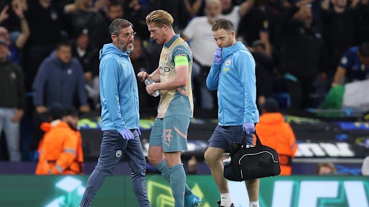 Kevin De Bruyne est sorti sur blessure face à l'Inter Milan.