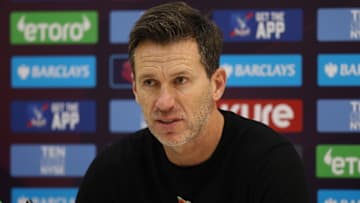 Manchester City manager Gareth Taylor speaking to the media