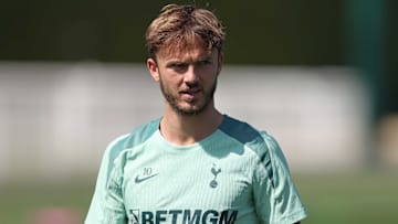 James Maddison at Tottenham's training session ahead of Europa League clash