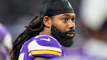 Former Minnesota Vikings linebacker Za'Darius Smith (55) looks on during the fourth quarter against the Dallas Cowboys at U.S. Bank Stadium.