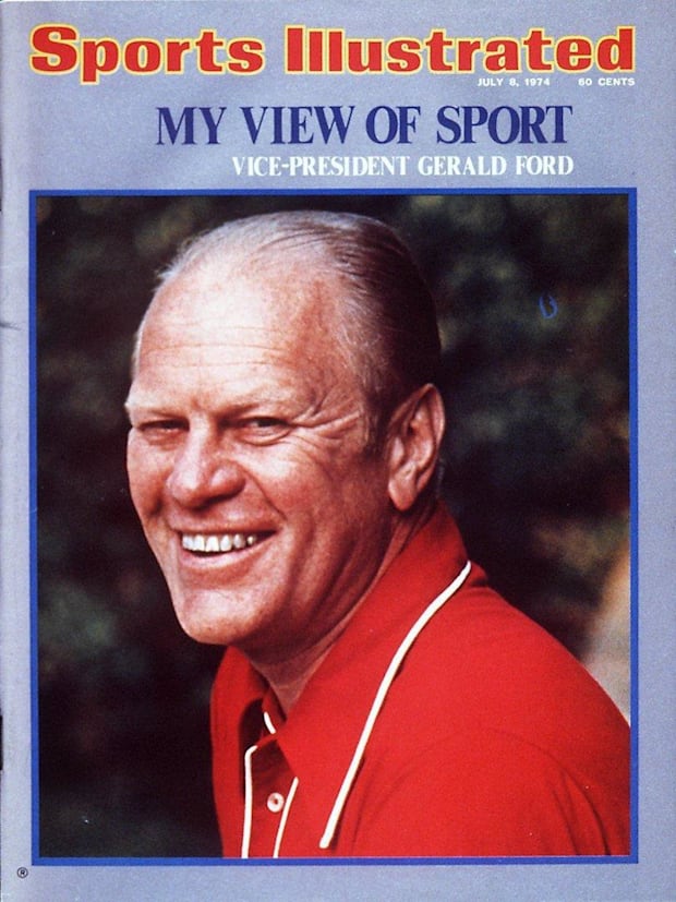 Gerald Ford on the cover of Sports Illustrated in 1974.