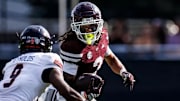 Mississippi State wide receiver Anthony Evans III during the game against the Northern Illinois Huskies at Davis Wade Stadium at Scott Field in Starkville, Miss.