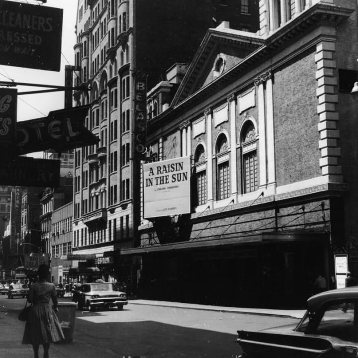 A Raisin in the Sun marquee on Broadway, 1959