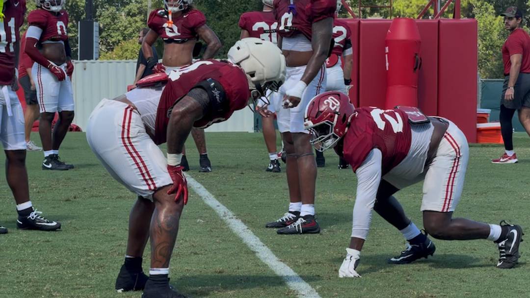 Alabama Wolf Linebackers at Sixth Fall Camp Practice
