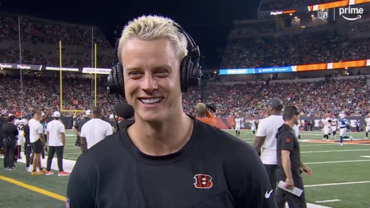 Joe Burrow gave an important update about his blonde hair during the Bengals' preseason game vs. the Colts on Thursday night. 