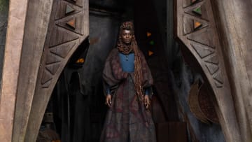 Mother Aniseya (Jodie Turner-Smith) in Lucasfilm's THE ACOLYTE, exclusively on Disney+. ©2024 Lucasfilm Ltd. & TM. All Rights Reserved.