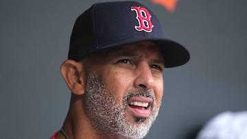 Apr 3, 2025; Baltimore, Maryland, USA; Boston Red Sox manager Alex Cora prior to the game against the Baltimore Orioles at Oriole Park at Camden Yards. Mandatory Credit: Mitch Stringer-Imagn Images