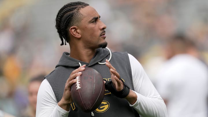 Green Bay Packers quarterback Jordan Love is shown before their preseason game against there Seattle Seahawks Saturday, August 23, 2025 at Lambeau Field in Green Bay, Wisconsin.