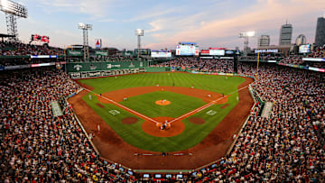 Jul 2, 2025; Boston, Massachusetts, USA; A general view of Fenway Park during a game between the Cincinnati Reds and the Boston Red Sox. Mandatory Credit: Paul Rutherford-Imagn Images