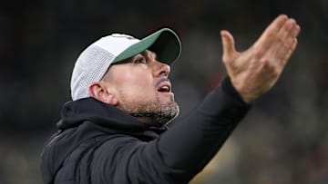 Nov 28, 2024; Green Bay, Wisconsin, USA;  Green Bay Packers head coach Matt LaFleur during the game against the Miami Dolphins at Lambeau Field. Mandatory Credit: Jeff Hanisch-Imagn Images