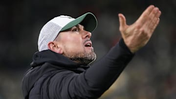Nov 28, 2024; Green Bay, Wisconsin, USA;  Green Bay Packers head coach Matt LaFleur during the game against the Miami Dolphins at Lambeau Field. Mandatory Credit: Jeff Hanisch-Imagn Images