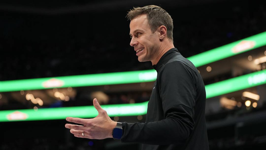 Mar 13, 2026; Charlotte, NC, USA; Duke Blue Devils head coach Jon Scheyer reacts in the first half at Spectrum Center. Mandatory Credit: Bob Donnan-Imagn Images