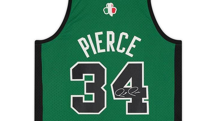 Paul Pierce's autographed Boston Celtics jersey.