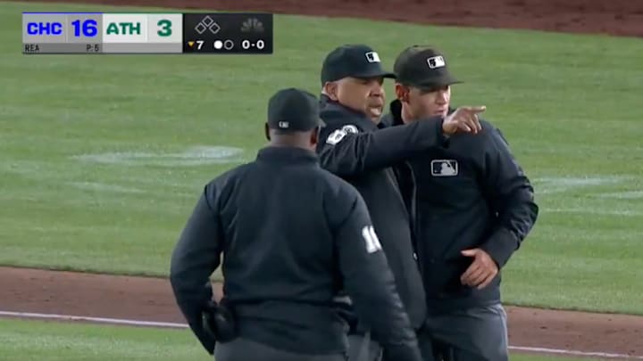 The Athletics' ball boy took matters into his own hands.