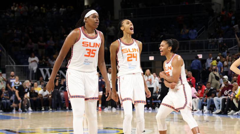 Jonquel Jones, DeWanna Bonner and Alyssa Thomas 