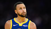 Nov 4, 2025; San Francisco, California, USA; Golden State Warriors guard Stephen Curry (30) looks on against the Phoenix Suns in the third quarter at Chase Center. Mandatory Credit: Eakin Howard-Imagn Images