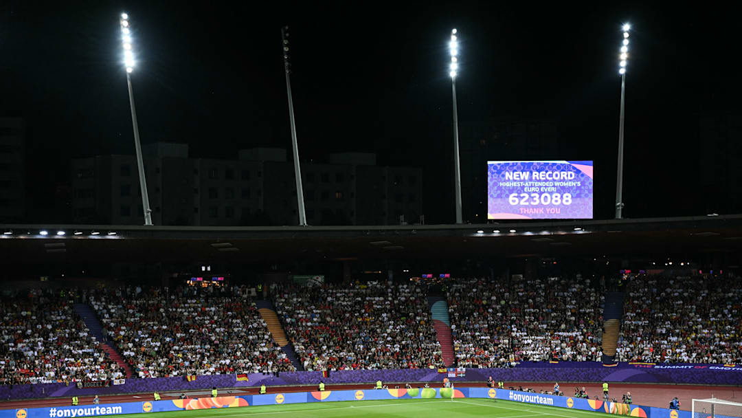 Neuer Rekord: Beim Halbfinale zwischen Spanien und Deutschland wurde offiziell der EM-Zuschauerrekord eingestellt