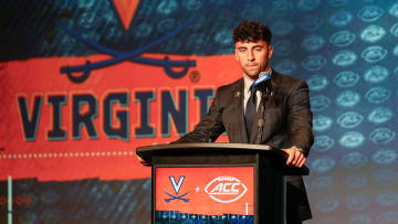 Tony Elliott picked Tony Muskett, and not Anthony Colandrea, to represent Virginia at the 2024 ACC Football Kickoff event.