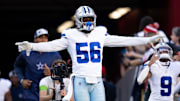 Dallas Cowboys defensive end Dante Fowler Jr. before the game against the San Francisco 49ers.