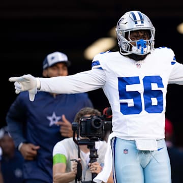 Dallas Cowboys defensive end Dante Fowler Jr. before the game against the San Francisco 49ers.