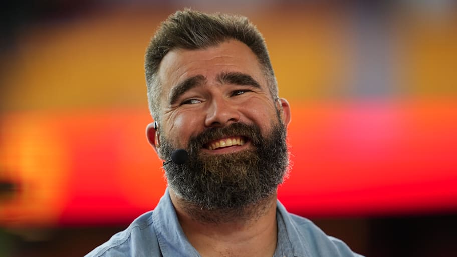 Swift is appearing on Kelce's podcast with his brother, Travis, to officially announce her upcoming album, "The Life of a Showgirl." | Jay Biggerstaff-Imagn Images