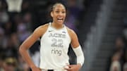Las Vegas Aces center A'ja Wilson.
