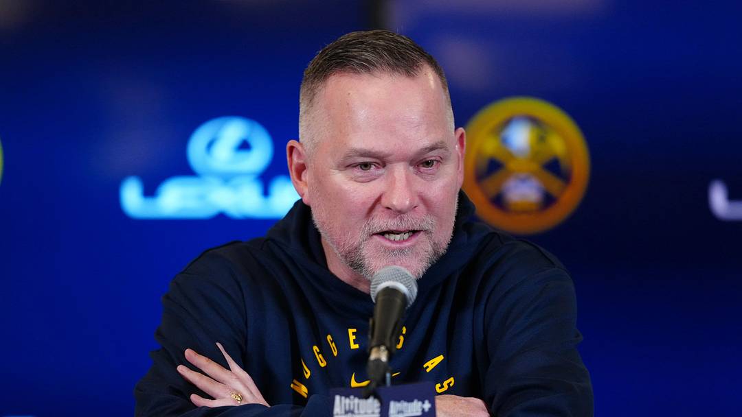 Mar 7, 2025; Denver, Colorado, USA; Denver Nuggets head coach Michael Malone before the game against the Phoenix Suns at Ball Arena. Mandatory Credit: Ron Chenoy-Imagn Images
