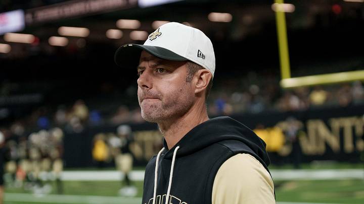 Aug 17, 2025; New Orleans, Louisiana, USA;  New Orleans Saints defensive coordinator Brandon Staley arrives before a game against the Jacksonville Jaguars at Caesars Superdome. Mandatory Credit: Matthew Hinton-Imagn Images