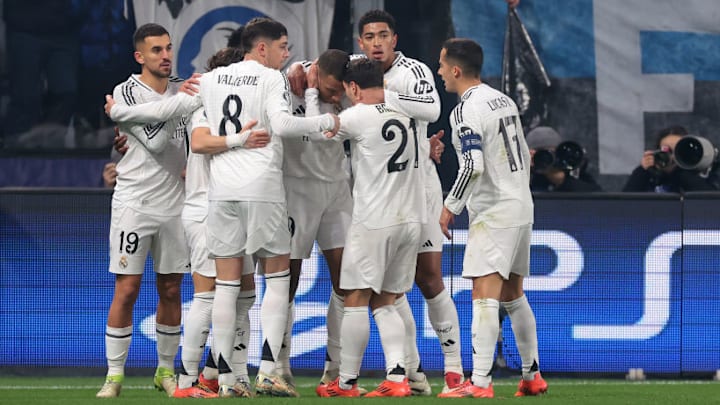 Kylian Mbappe, Fran Garcia, Lucas Vazquez, Vinicius Junior, Jude Bellingham, Brahim Diaz, Federico Valverde, Dani Ceballos